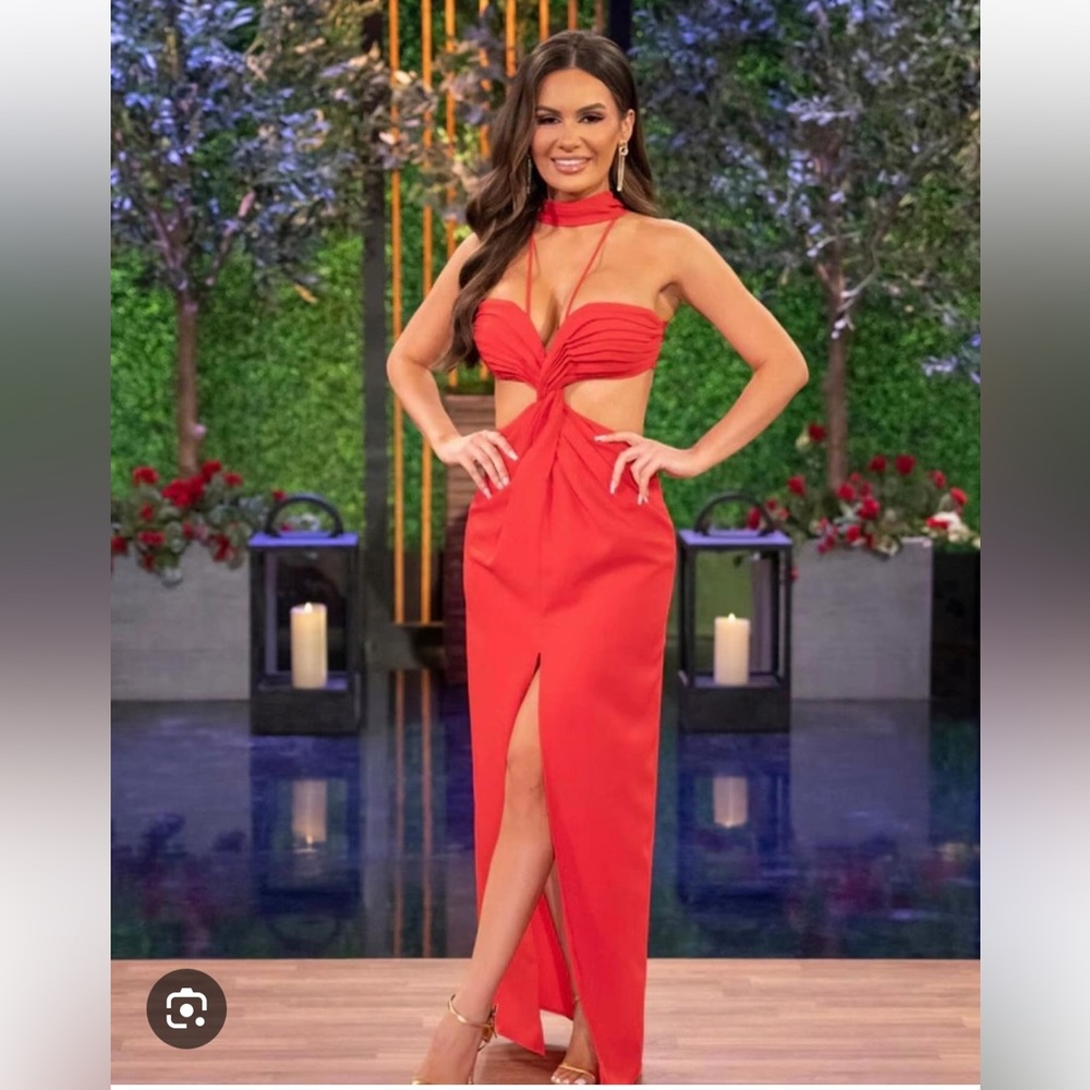 Cult Gaia Cody Gown Medium Amanita red dress designer NWT